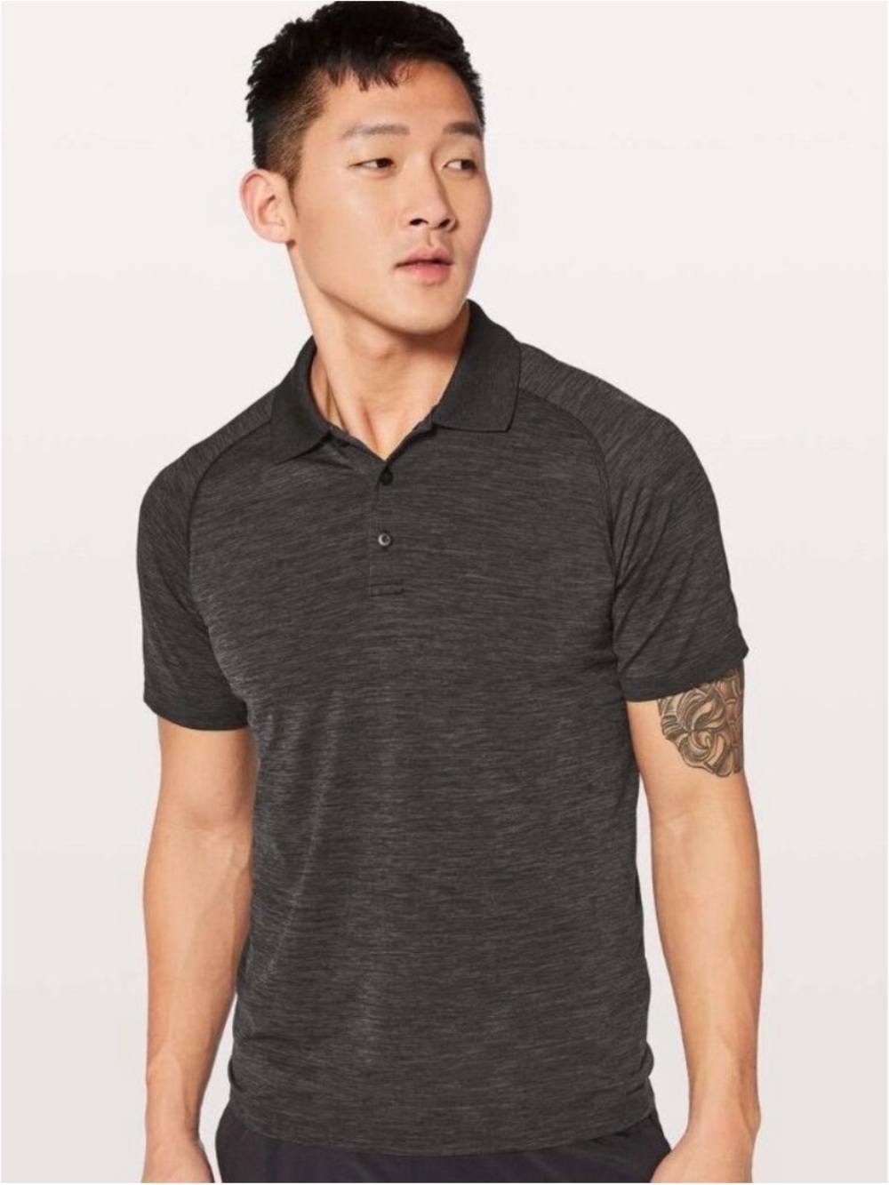 Lululemon Metal Vent Tech Short Sleeve Polo Anchor Black XL